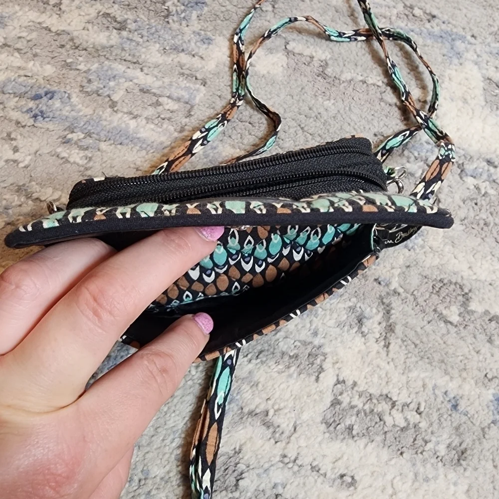 Vera Bradley‎ Sierra Stream All-in-One Crossbody Bag. Turquoise brown